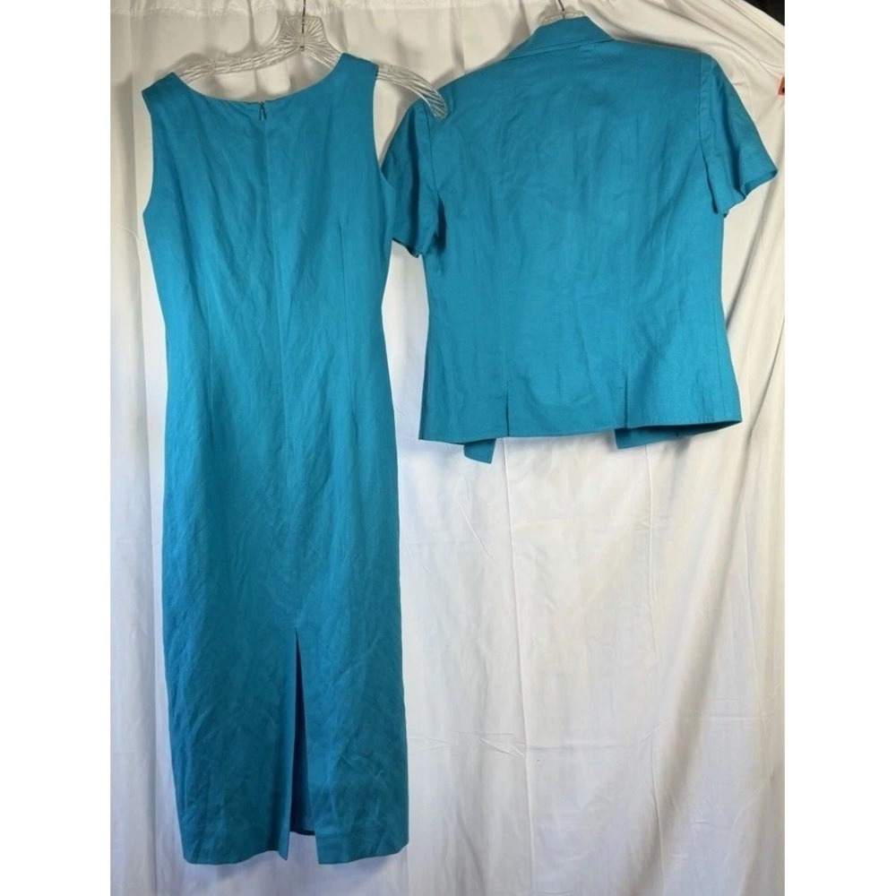 Jessica Howard Dress 2 Pc Set Womens 4 Petite Blue - Picture 4 of 16